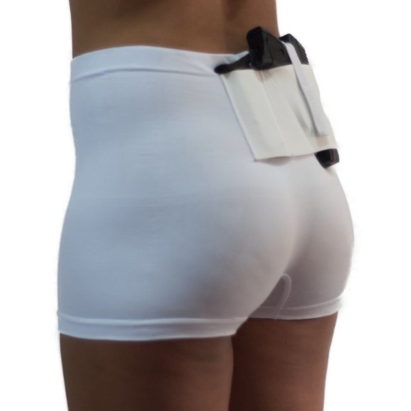 Lady Fire Pants - Concealed Carry White Short Kidney Holster